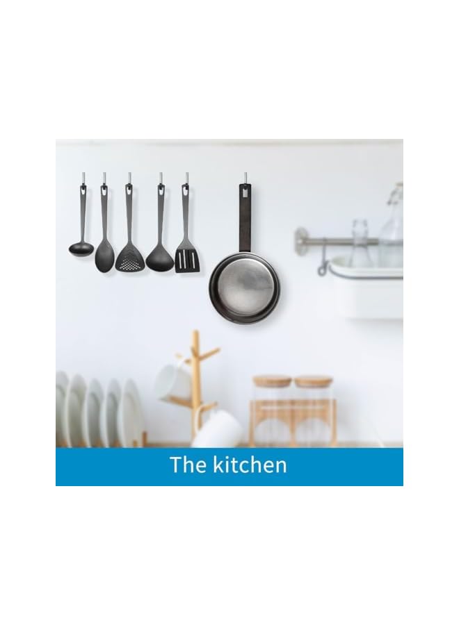 erorex Heavy-Duty Garage Storage Hooks with Hardware, Wall Mount, Steel Construction, Set of 2, Black and Silver - Image 2