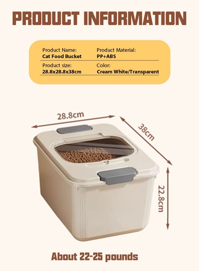Generic Food containers，Pet food containers，Pet storage bin,Pet food storage box,Cat food storage bucket,Pet vacuum moisture-proof and insect proof grain storage bucket, household large capacity cat and dog food sealed bucket With measuring cup  - Image 2