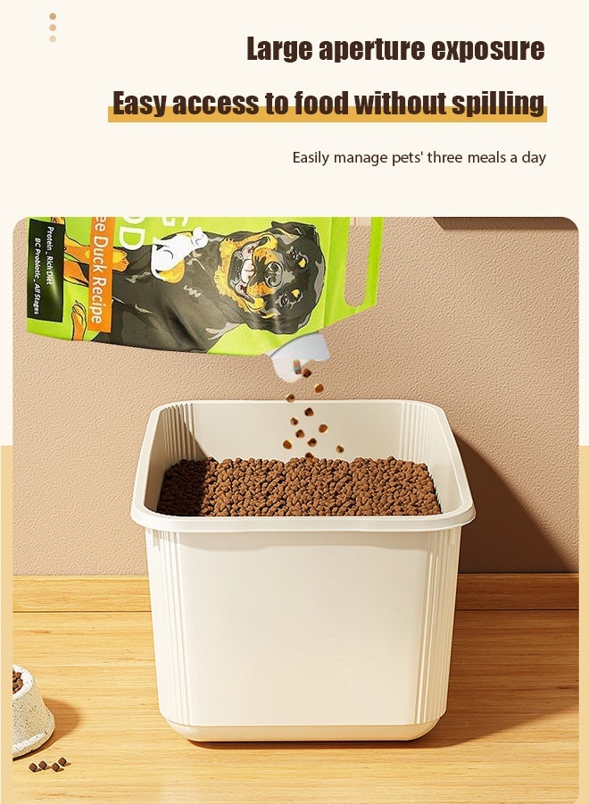 Generic Food containers，Pet food containers，Pet storage bin,Pet food storage box,Cat food storage bucket,Pet vacuum moisture-proof and insect proof grain storage bucket, household large capacity cat and dog food sealed bucket With measuring cup  - Image 3