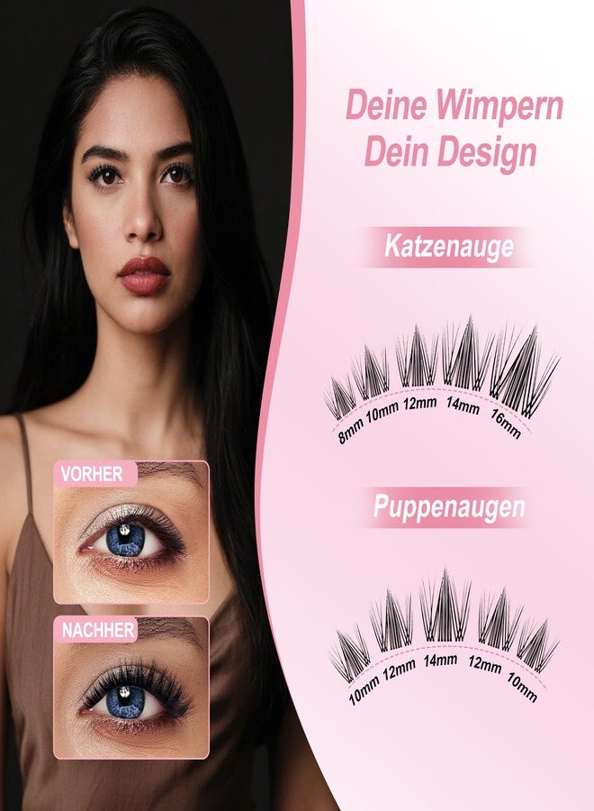 FayJoo Wispy Spiky Soft Lash Clusters Kit, C Curl 8-18mm, Thin Fiber with 0.05mm Invisible Band, DIY Salon Eyelash Extension Kit with Bond Seal Remover Tweezers, Lightweight, FayJoo FLICKER 11 Kit - Image 5