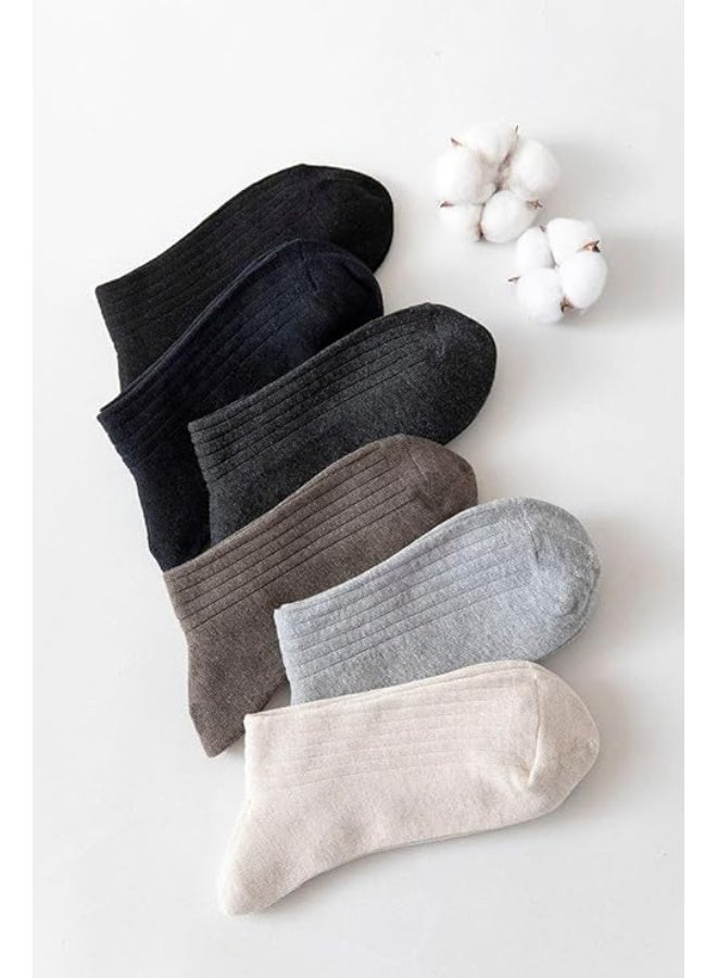 Trendora Ultra Soft Fleece-Socks – 5 Pairs + 1 Gift Pair, Thick Warm Plush Crew Socks for Men & Women, Cozy Cotton Blend - Image 2