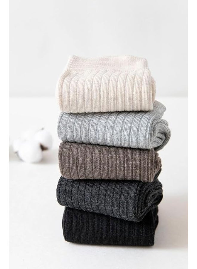 Trendora Ultra Soft Fleece-Socks – 5 Pairs + 1 Gift Pair, Thick Warm Plush Crew Socks for Men & Women, Cozy Cotton Blend - Image 4