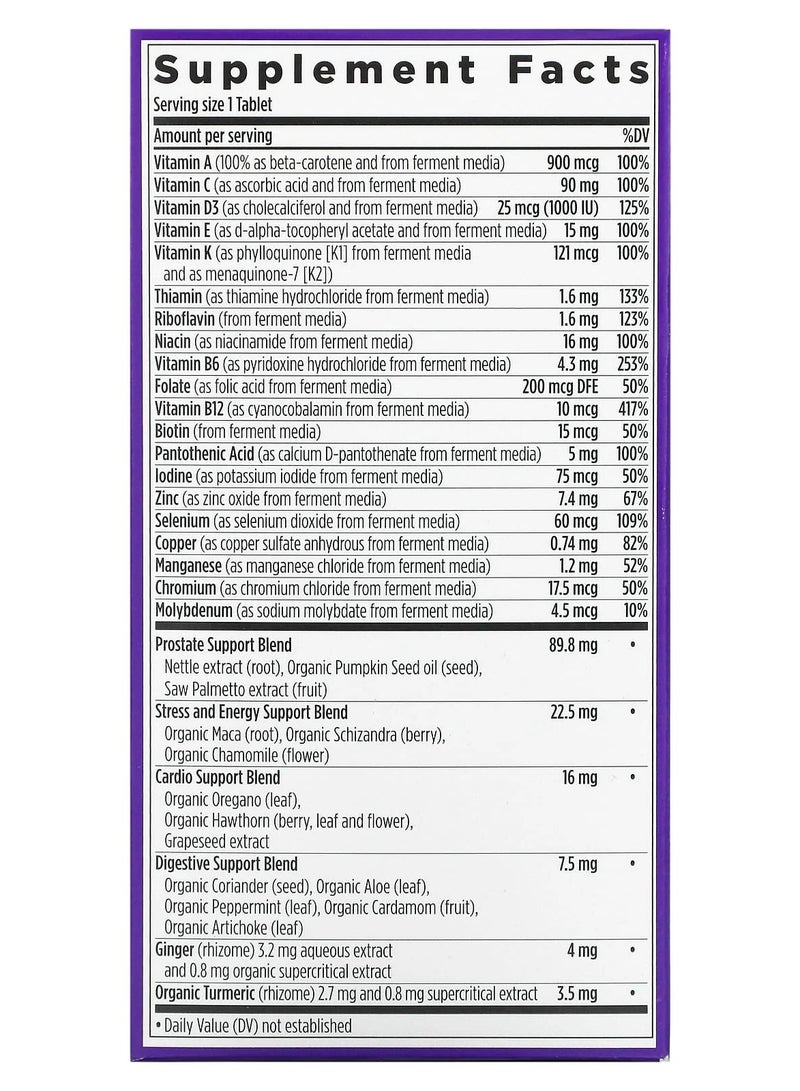 New Chapter One Daily Every Man's Multivitamin 40+, 96 Tablets. - Image 3