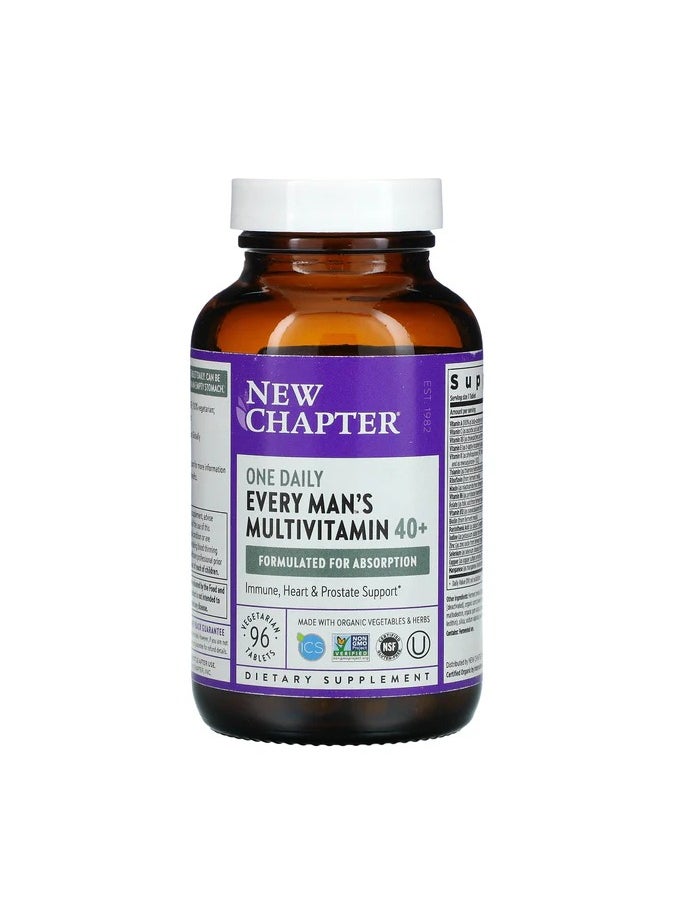 New Chapter - New Chapter One Daily Every Man's Multivitamin 40+, 96 Tablets. - Image 1