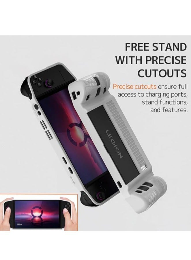 Silicone case compatible with Lenovo Legion Go 8.8 inch with stand, Lenovo Legion Go 2023, shock-resistant, scratch-resistant, anti-slip fully protective silicone cover - Image 2