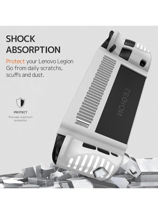 Silicone case compatible with Lenovo Legion Go 8.8 inch with stand, Lenovo Legion Go 2023, shock-resistant, scratch-resistant, anti-slip fully protective silicone cover - Image 4