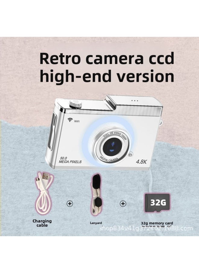 Generic Explosions Y5 Digital Camera Student Party CCD Retro Camera WiFi Transmission Mobile Phone High Pixel Can Be A Generation Of Hair-Colour:"high-end Version  +  + Data Cable + Lanyard"  - Image 1