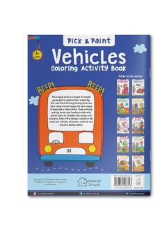 Pick and Paint Coloring Activity Book For Kids: Vehicles  - Image 2