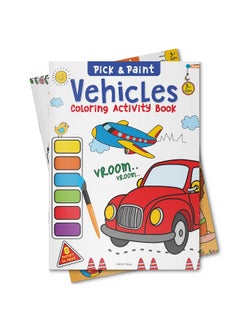 Pick and Paint Coloring Activity Book For Kids: Vehicles  - Image 1