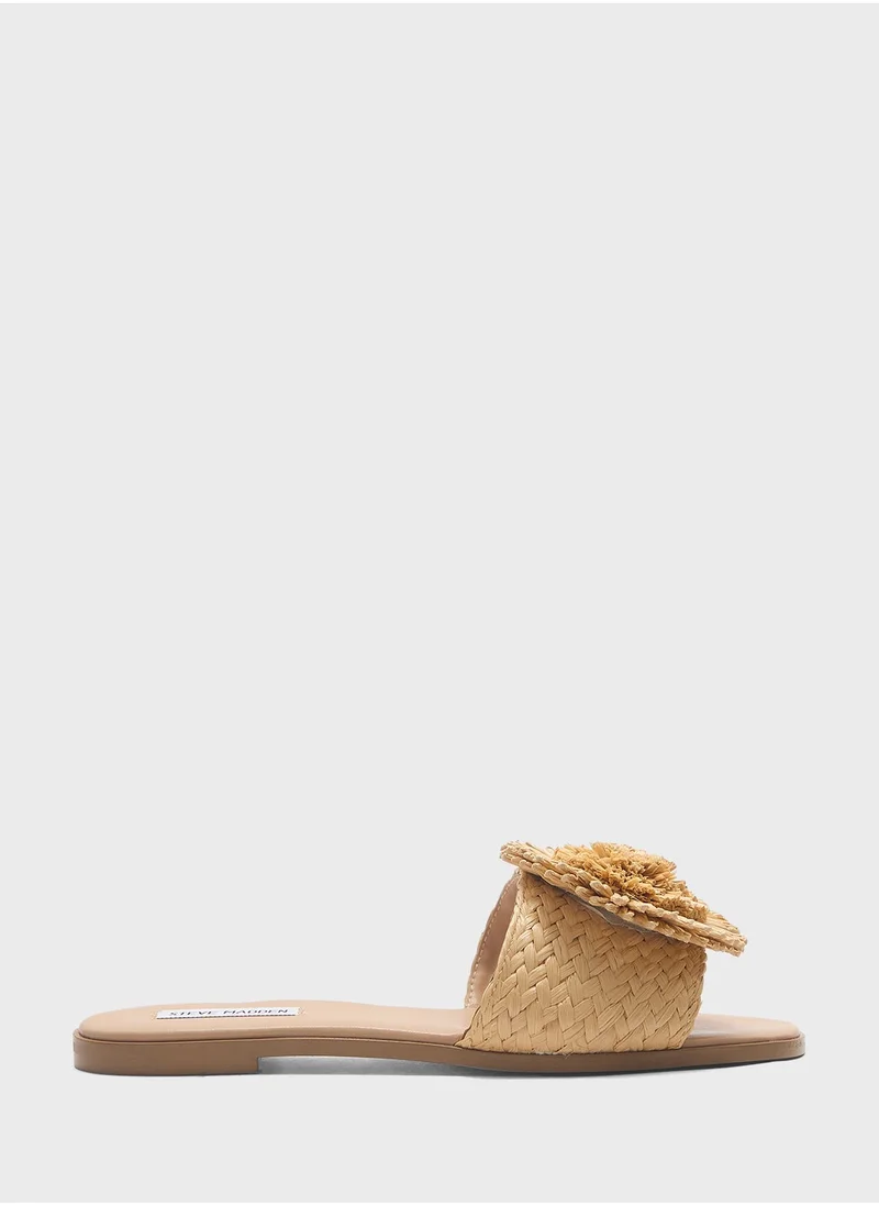 STEVE MADDEN Flower Detail Flat Sandals