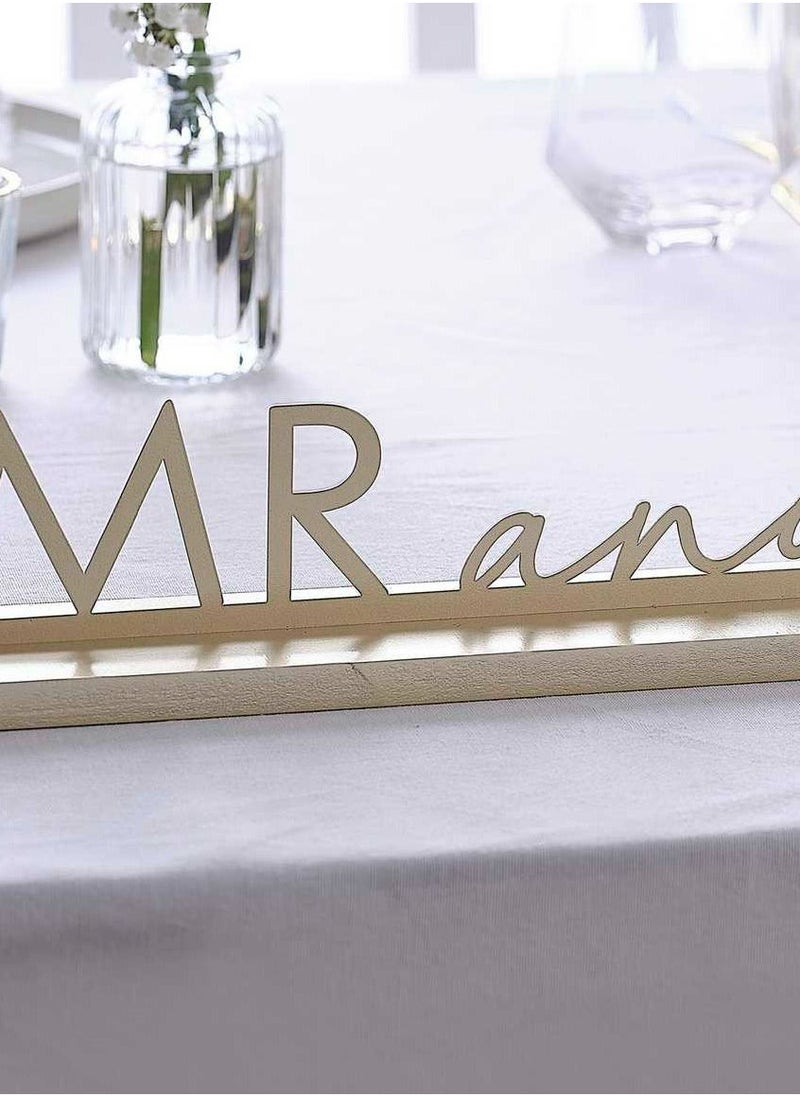 جينجر راي لافتة "السيد والسيدة" ذهبية - Image 2