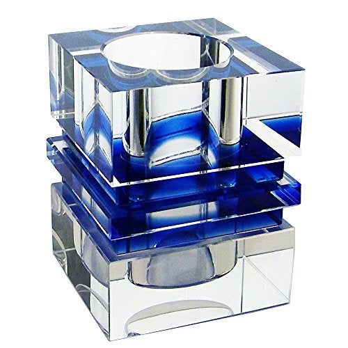 Amlong Crystal Desktop Collection Crystal Pen Holder Blue