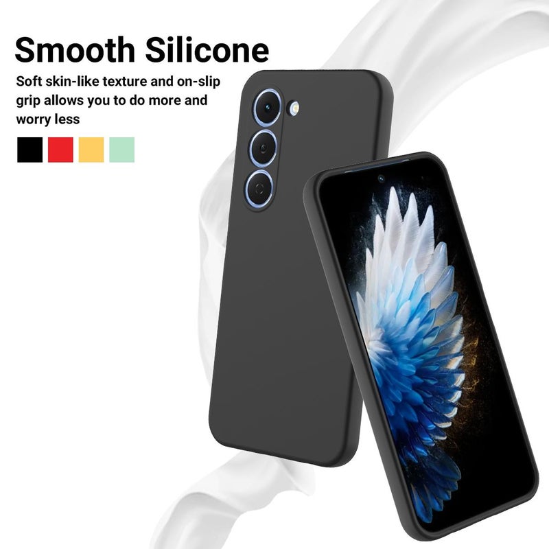 For Tecno Spark 40 Pro 4G Solid Color Liquid Silicone Dropproof Full Coverage Phone Case(Black) - Image 3