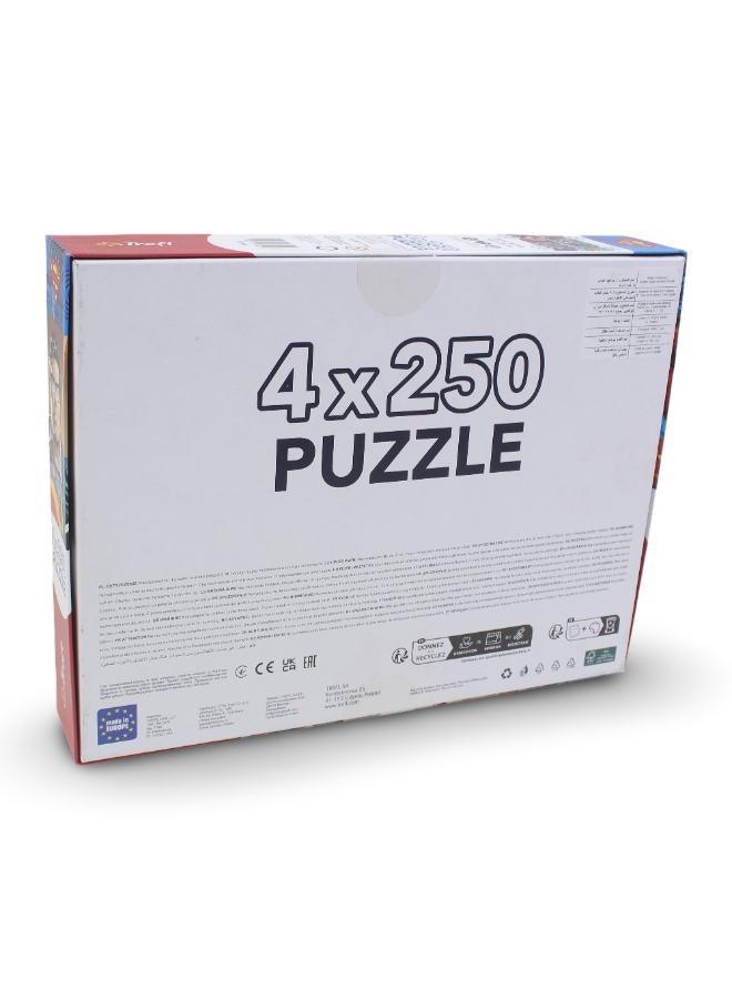 Trefl Superman Action Puzzle Set – 4-in-1 (250 Pieces Each) - Image 2