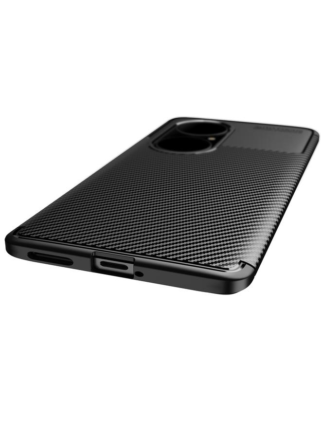 اس-توب جراب لهاتف Huawei P50 Pro مصنوع من ألياف الكربون ومقاوم للصدمات من مادة TPU - Image 4