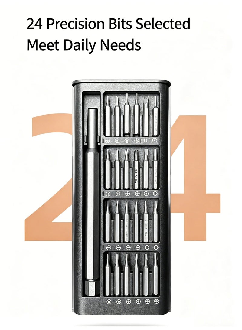 GOLOX 24-in-1 Precision Magnetic Screwdriver Set – Mini Tool Kit for Glasses, Phones, Laptops & DIY Projects - Image 4