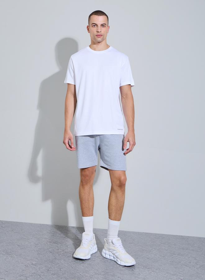 Styli Men White Graphic Print Side Slit Regular Fit T-Shirt - Image 2