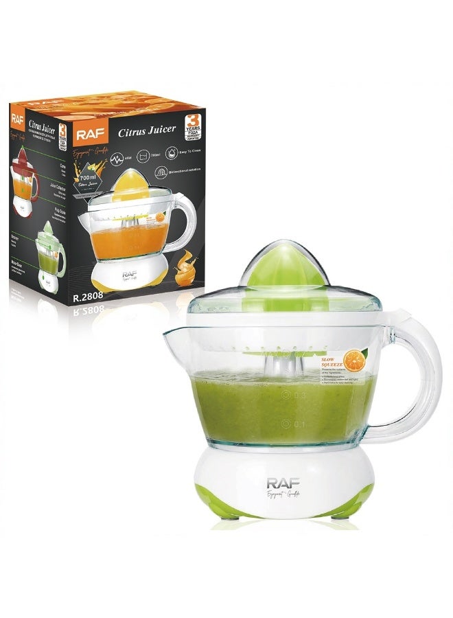 RAF Citrus Juicer 700ml – 45W Electric Lemon & Orange Juicer Enjoy fresh citrus juice every day with the RAF 700ml Citrus Juicer, featuring a powerful 45W motor, bidirectional rotation, easy-to-clean design, and convenient measuring jug for effortless home juicing. - Image 2