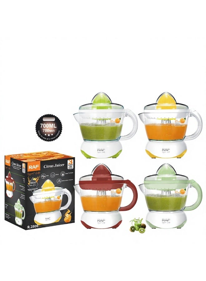 RAF Citrus Juicer 700ml – 45W Electric Lemon & Orange Juicer Enjoy fresh citrus juice every day with the RAF 700ml Citrus Juicer, featuring a powerful 45W motor, bidirectional rotation, easy-to-clean design, and convenient measuring jug for effortless home juicing. - Image 1