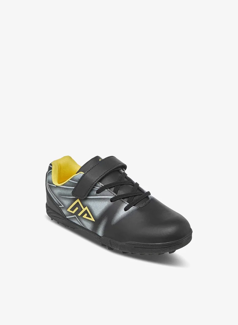 Oaklan by Shoexpress Black Boys Printed Hook & Loop Football Shoes for Men | Best Price UAE