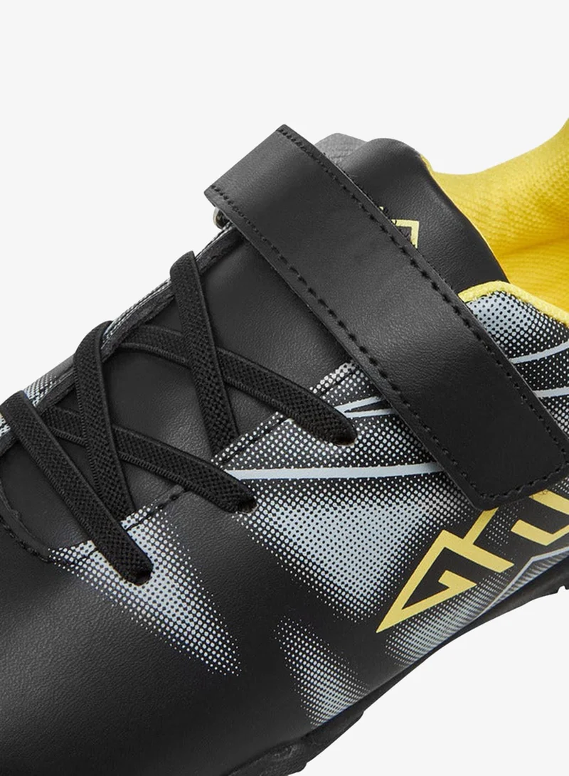 Oaklan by Shoexpress Black Boys Printed Hook & Loop Football Shoes for Men | Best Price UAE