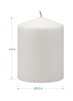 Lukadah Lukadah Premium Quality Unscented Pillar Candles 2 x 2 Inch, Long Burning Hours, Decorative Pillar Candles, SPA Candles - Dripless Clean Burning Dinner Candle | Set of 3  - Image 3