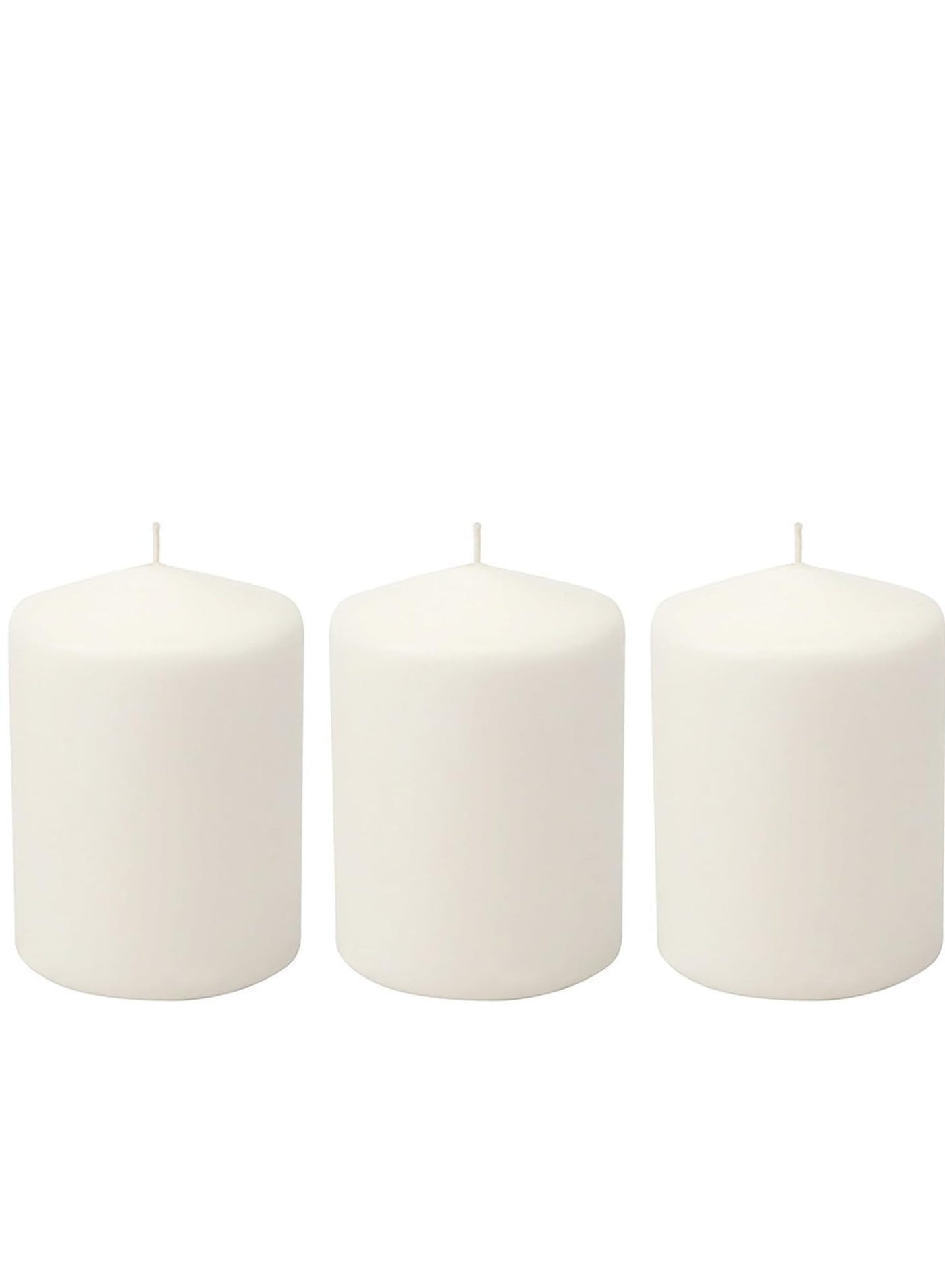 Lukadah Premium Quality Unscented Pillar Candles 2 x 2 Inch, Long Burning Hours, Decorative Pillar Candles, SPA Candles - Dripless Clean Burning Dinner Candle | Set of 3