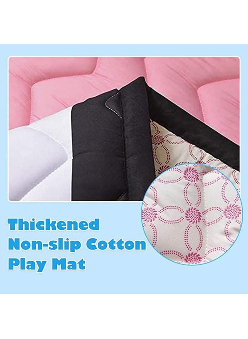 MONOGUE Soft Thick Baby Play Mat Washable Non-Slip Crawling Mat Skin-Friendly Cotton for Babies & Toddlers - Image 3