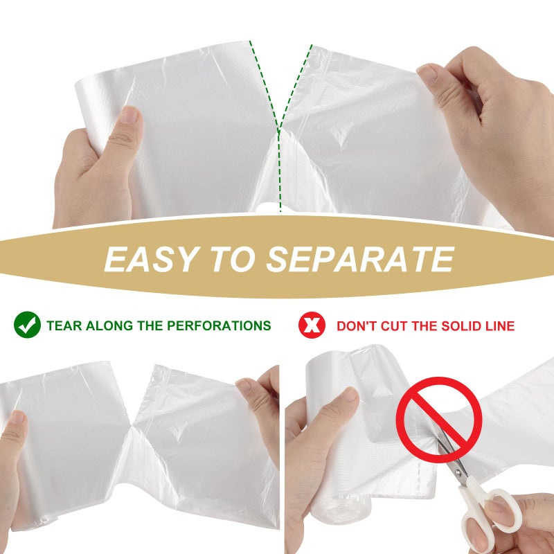 Magesh 8-10 Gallon Trash Bag Strong, Leakage-Free, Medium Garbage Bags Unscented Thick for Bathroom, Office, Kitchen Medium Trash Can, 60L, 105 Bags, Clear - Image 5