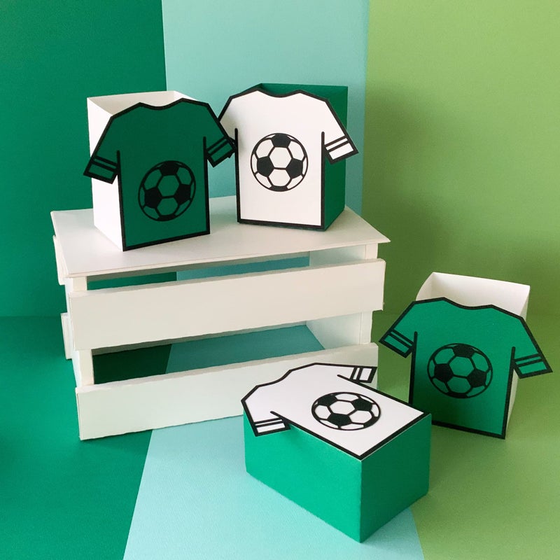 Pinfliers Soccer/Ball/Sports/Football Theme Birthday Decoration,Paper Big Popcorn Boxes for Party/Birthday Table Decorative Items for Boys, A set of 10 Big Popcorn Box/Tub, Green - Image 4
