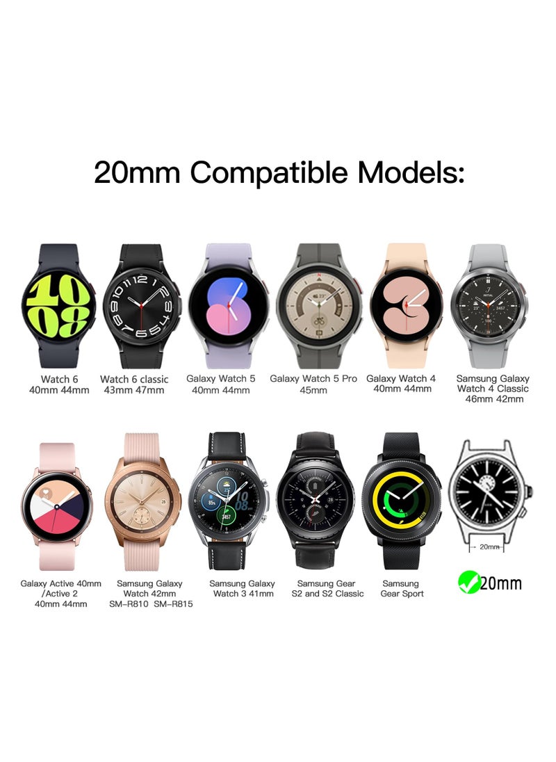 O Ozone - Milanese Loop Band For Samsung Galaxy Watch 7 6 5 4 FE 40mm 44mm 45mm/Galaxy Watch 6 4 Classic 43mm 47mm 42mm 46mm  Stainless Steel Strap Black - Image 1