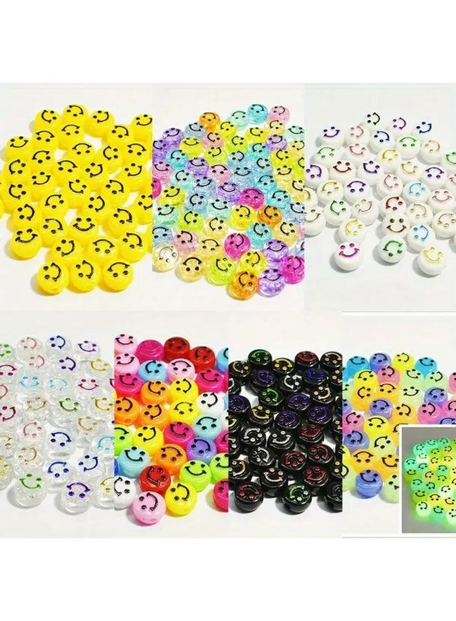 30 قطعة خرز أكريليك ملون أساور DIY بإيموجي الوجه الكرتوني اكسسوارات مجوهرات - Image 5
