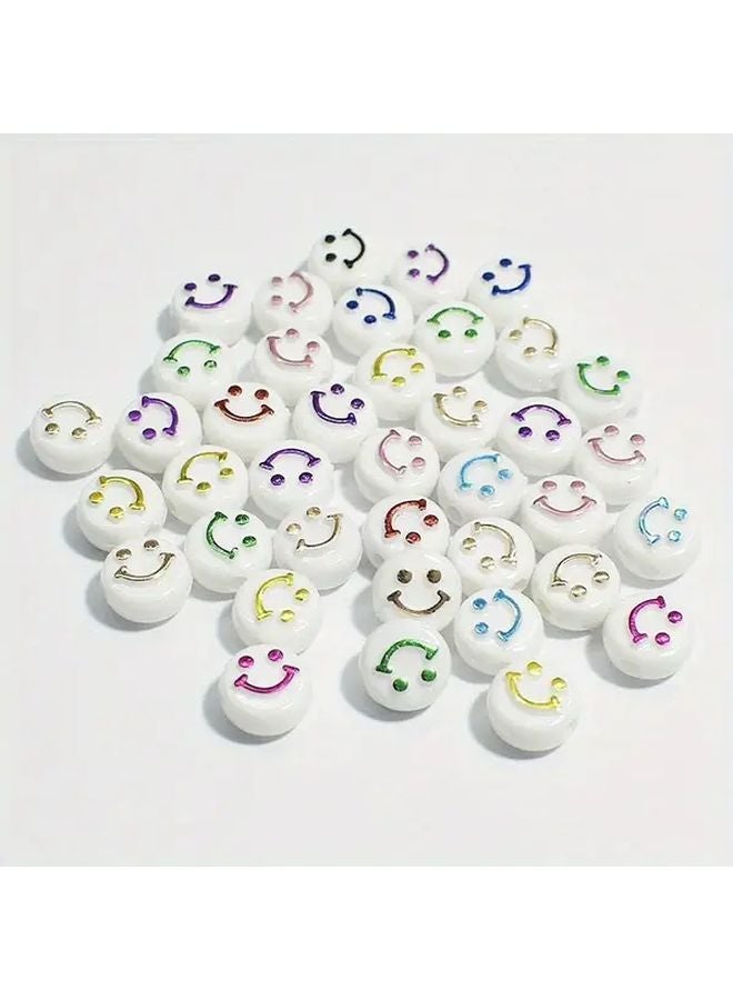 30 قطعة خرز أكريليك ملون أساور DIY بإيموجي الوجه الكرتوني اكسسوارات مجوهرات - Image 1