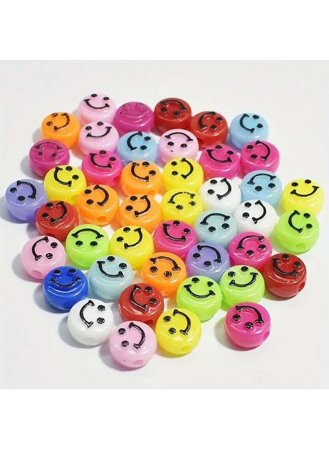 30 قطعة خرز أكريليك ملون أساور DIY بإيموجي الوجه الكرتوني اكسسوارات مجوهرات - Image 4