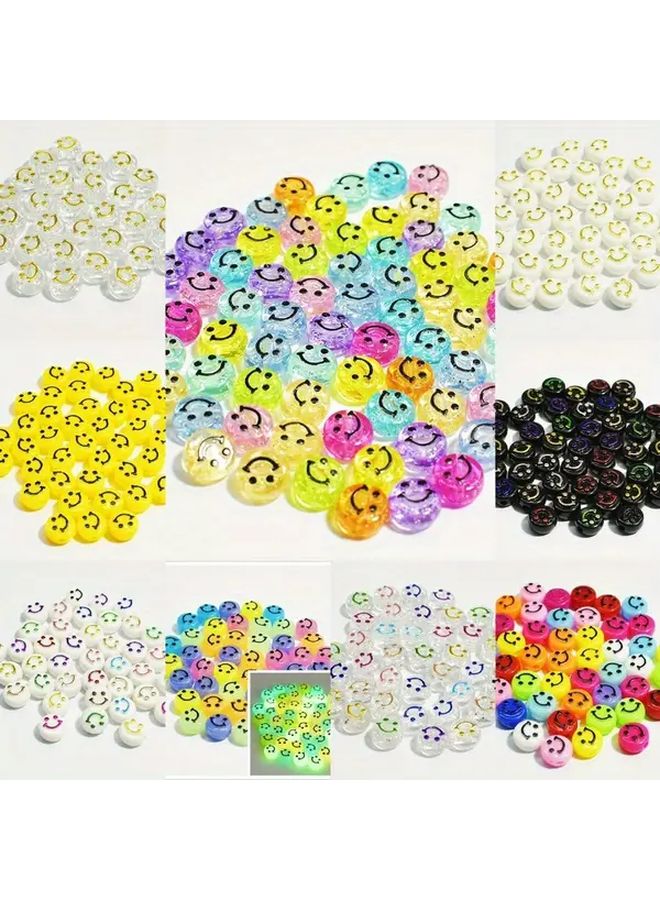 30 قطعة خرز أكريليك ملون أساور DIY بإيموجي الوجه الكرتوني اكسسوارات مجوهرات - Image 2