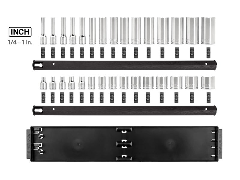 Tekton مجموعة مفاتيح صمولة TEKTON 3/8 بوصة مع قضبان وصينية، 30 قطعة (1/4-1 بوصة) | SHD91210 - Image 2