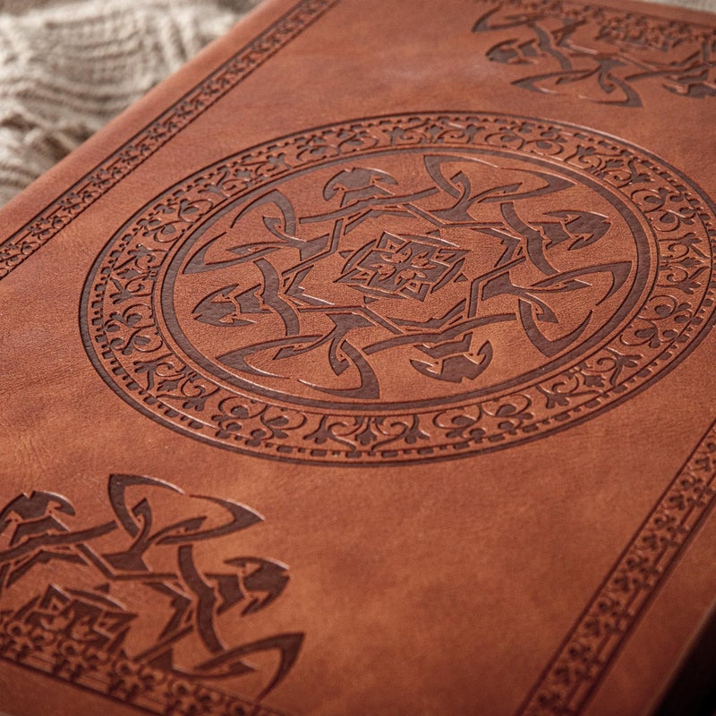 CAGIE Leather Vintage Journal for Men Soft Cover Lined Pages Notebook 180 Lay Flat for Writing Travel Diary, 5.7'' x 8.3'', Brown - Image 3