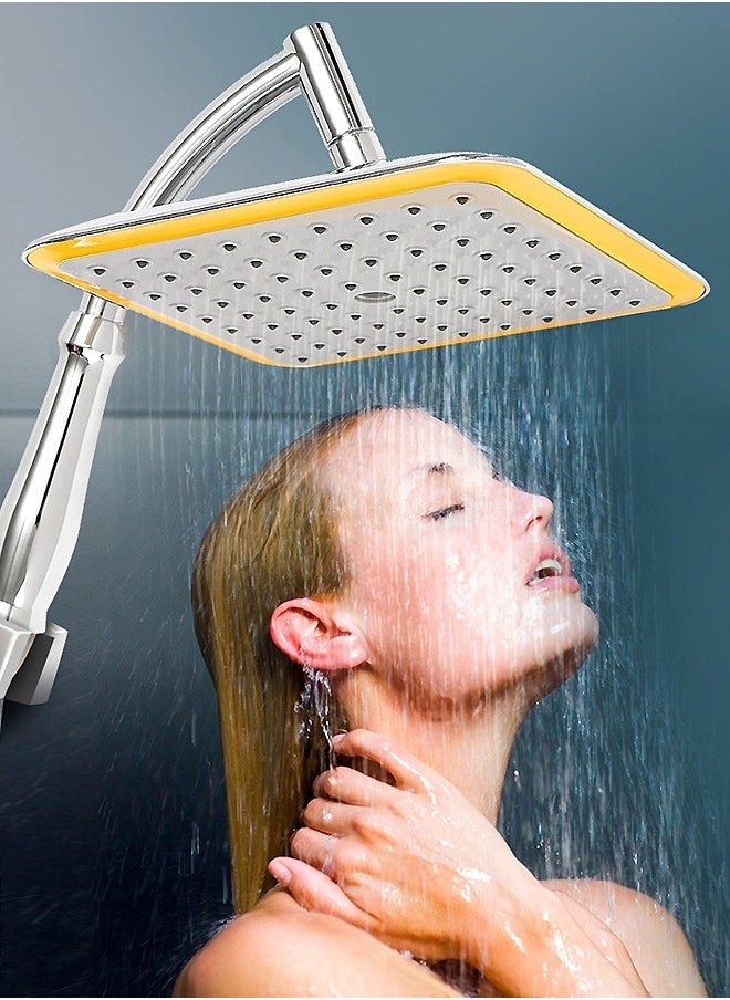 High Pressure Adjustable Square Top Rainfall Shower Head Silver/Yellow 22x5x200mm - pzsku/ZD5635855BA6CBF54572CZ/45/_/1719044967/d056cf97-8612-49be-9be5-d049b55829b6