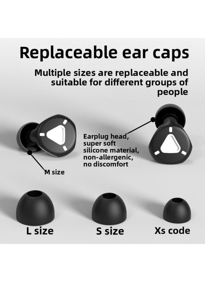 Generic - Private Mold Earplugs Advanced Decompression Button Earplugs Sleep Anti-Noise Earplugs Super Sound And Noise Reduction Earplugs-Color:Color Box + Heart-shaped Storage Box + White And Black + White Replacement Ear Caps - Image 1