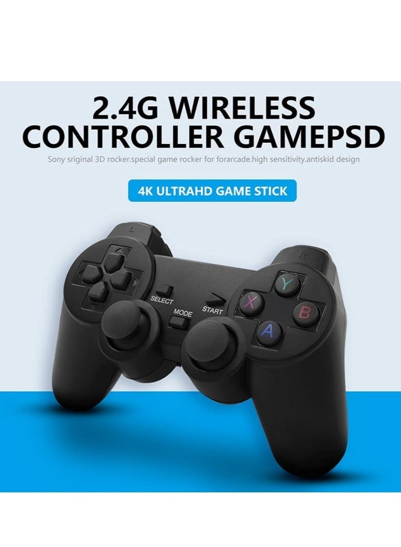 Gravity Integrated retro 4K game console with dual 2.4G wireless controllers, plug-and-play video game stick, built-in 3,500 games, 9 classic emulators, high-definition HDMI output for TV (64G, 10000+ games) - Image 4