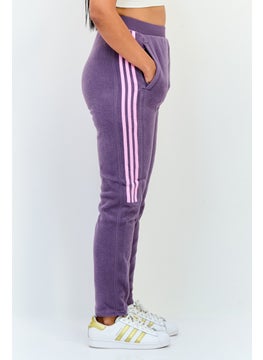 Adidas Women Sportswear Fit Fleece Outdoor Sweatpants, Purple  - Image 2
