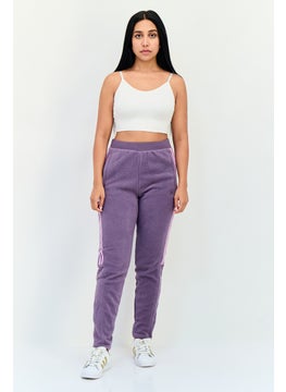 Adidas Women Sportswear Fit Fleece Outdoor Sweatpants, Purple  - Image 4