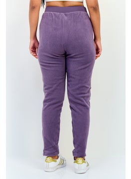 Adidas Women Sportswear Fit Fleece Outdoor Sweatpants, Purple  - Image 3