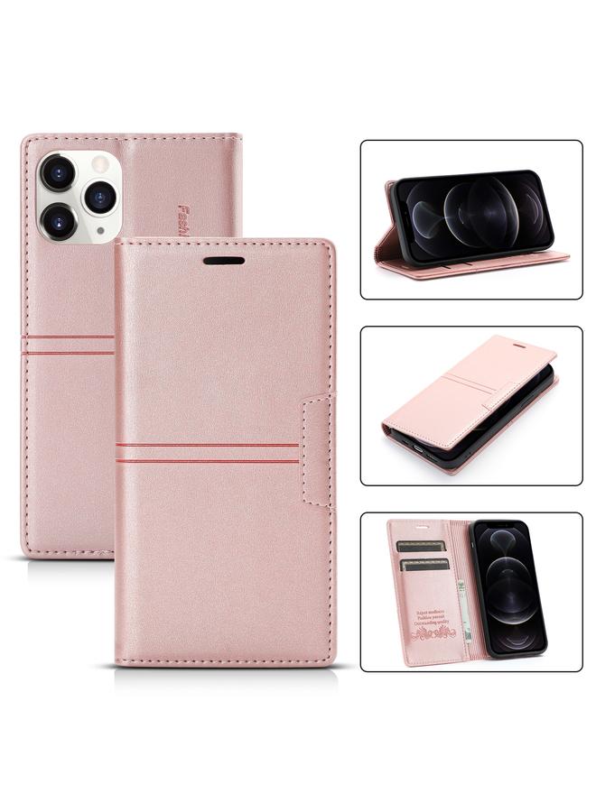 اس-توب جراب لهاتف iPhone 12 / 12 Pro Dream Magnetic Suction Business جراب جلد PU أفقي قلاب مع حامل وفتحة بطاقة ومحفظة - Image 1