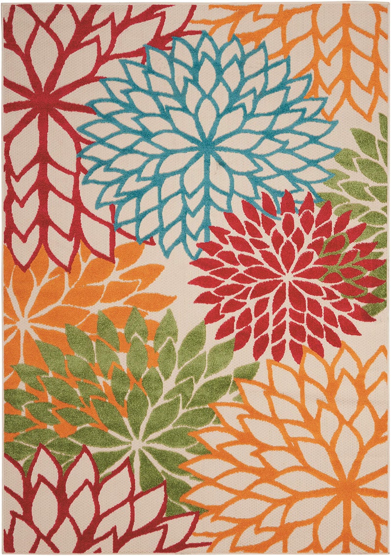 Nourison Home Aloha Indoor/Outdoor Green 3'6" x 5'6" Area Rug, Tropical, Botanical, Easy Clean, Non Shedding, Bed Room, Living Room, Dining Room, Deck, Backyard, Patio (3x5) - Image 2