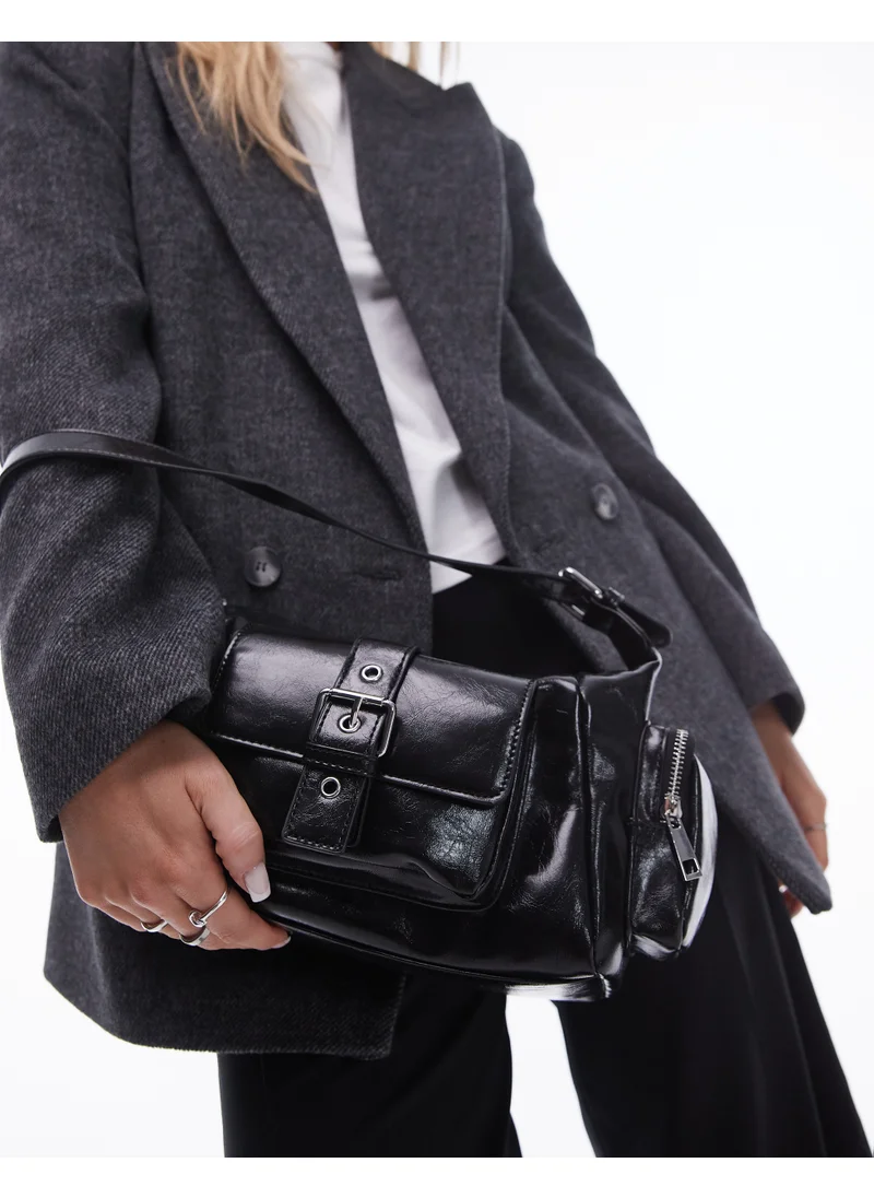 توب شوب Saskia Pocket Detailed  Zip Through Hobo
