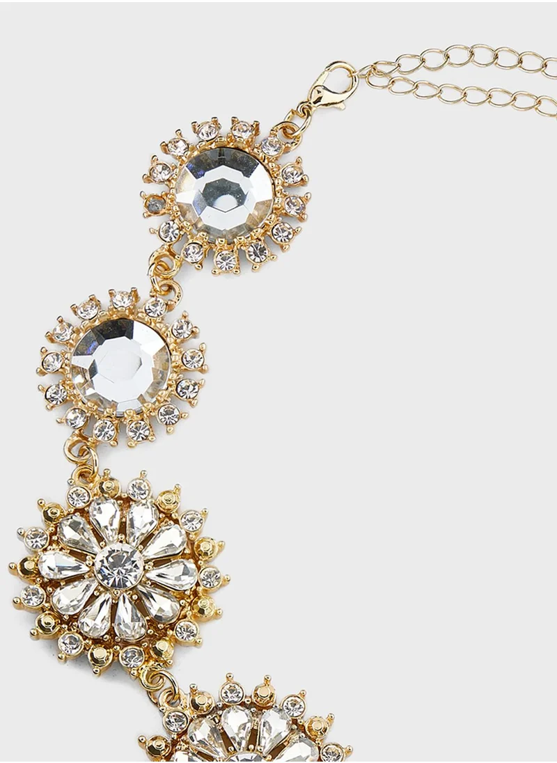 Khizana Floral Embellished Choker Necklace