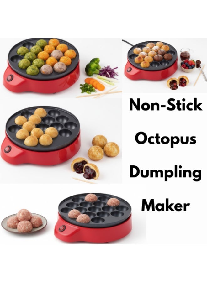 AMM Non-Stick Octopus Dumpling & Multi-Snack Maker | Heavy Grill Pan for Takoyaki, Power Snacks & Quick Cooking - Image 4