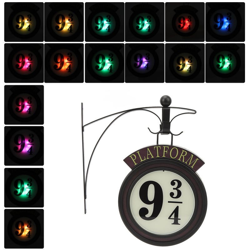 Vintage Hanging 9 3/4 Night Light Home Decor Metal Color Changed Platform Wall Night Light for Movie Lovers - Image 4