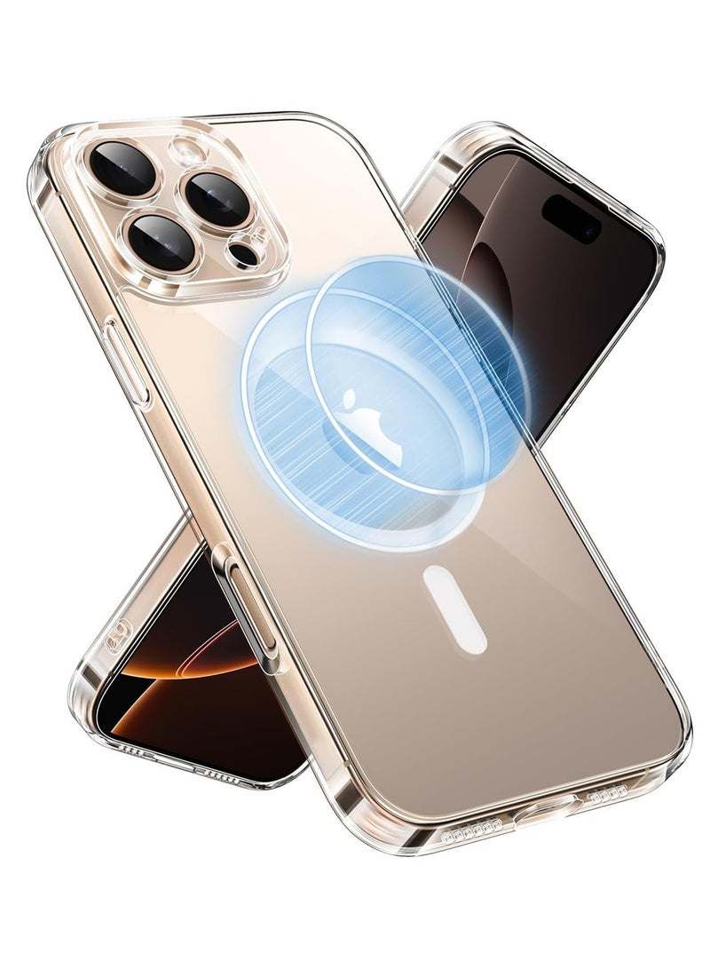 Techie غطاء شفاف لجهاز آبل آيفون 16 برو 2024 مع ميغ سيف - غطاء نحيف، مضاد للاصفرار مع حماية عدسة الكاميرا، حامل مغناطيسي متوافق - Image 1